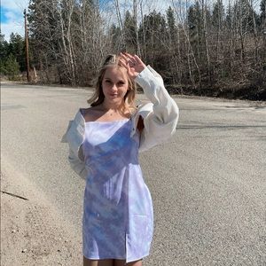 purple tie dye dress, $30, garage size small